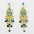512346 turquoise crystal earring